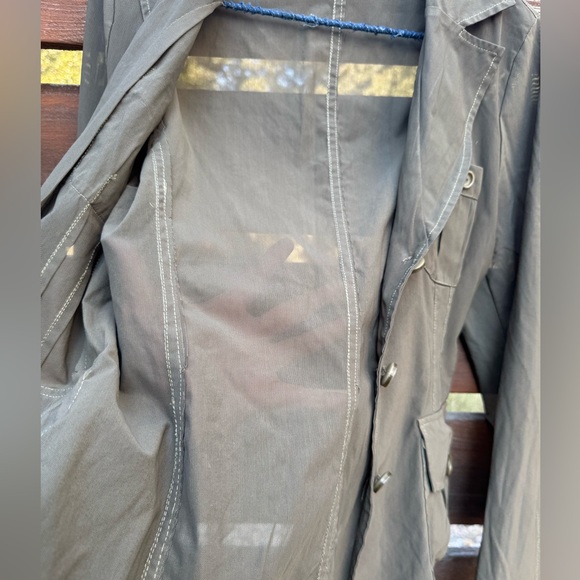 Vintage Elenora Amadei Sheer Olive Green Blazer Size MD - Picture 6 of 13